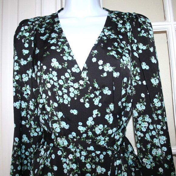 NWT INC International Floral Wrap Blouse Small - Picture 2 of 7